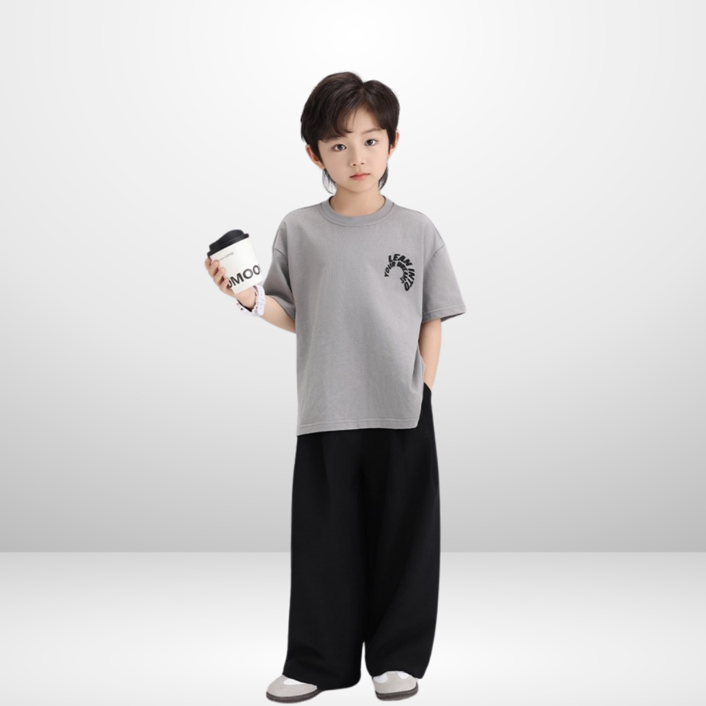 Áo thun ngắn tay mùa hè cho bé trai, bé gái in hình năng động, cổ tròn B539 | JJ Kids Fashion