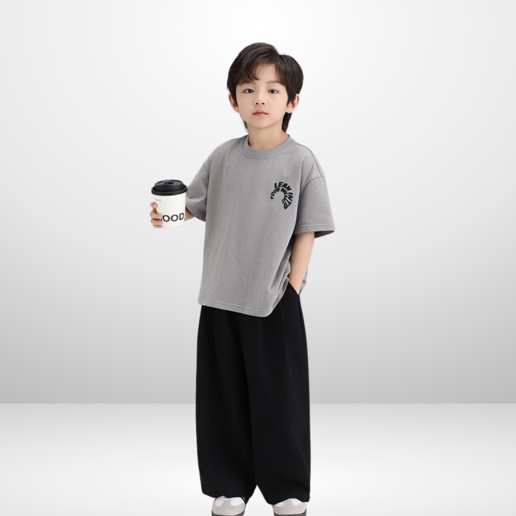 Áo thun ngắn tay mùa hè cho bé trai, bé gái in hình năng động, cổ tròn B539 | JJ Kids Fashion