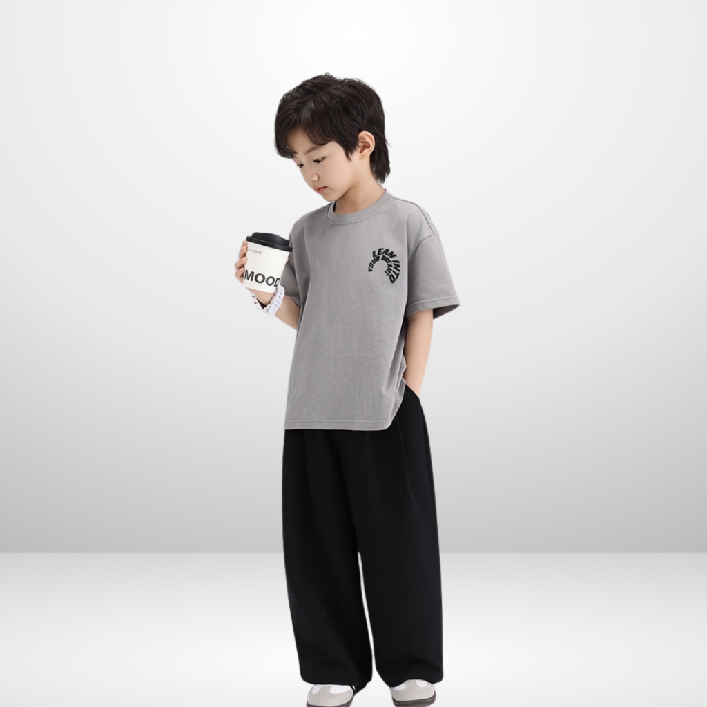 Áo thun ngắn tay mùa hè cho bé trai, bé gái in hình năng động, cổ tròn B539 | JJ Kids Fashion