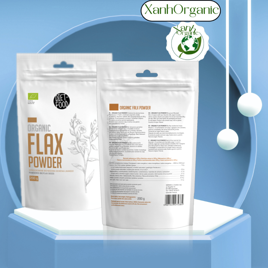 Bột hạt lanh hữu cơ Diet Food (Organic Flax Seed Powder) - 200gr ...