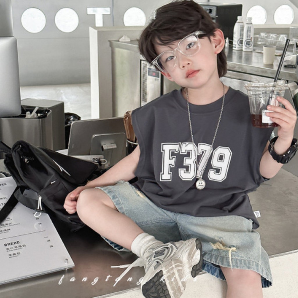 Áo Thun Ngắn Tay Mùa Hè Cho Bé Trai, Bé Gái In Hình Năng Động, Cổ Tròn | JJ Kids Fashion
