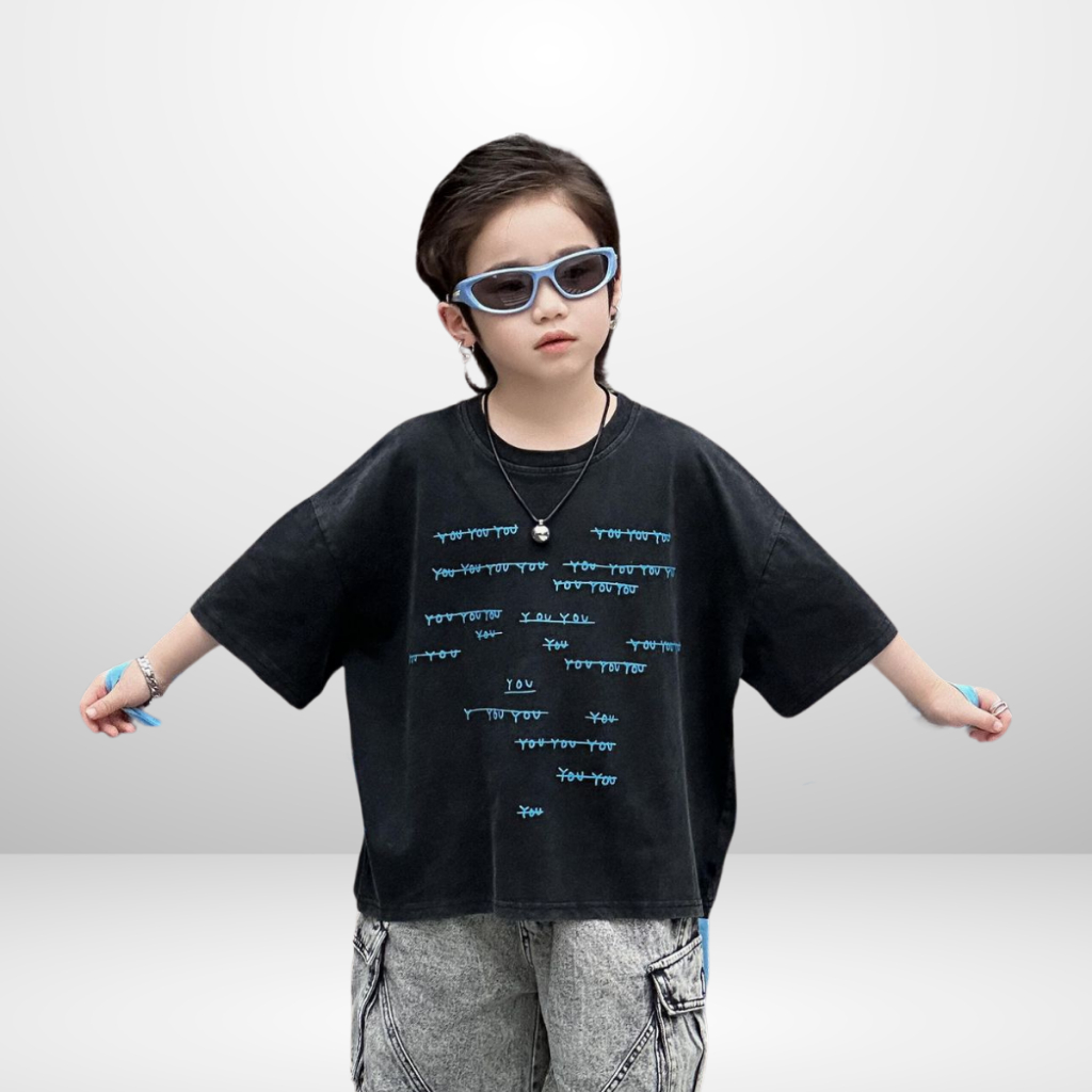 Áo Thun Ngắn Tay Mùa Hè Cho Bé Trai, Bé Gái In Hình Năng Động, Cổ Tròn B534 | JJ Kids Fashion