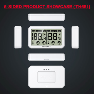 HABOTEST HT680/HT681 Mini LCD Digital Thermometer Hygrometer Indoor Room Electronic Temperature Humidity Meter Sensor Ga