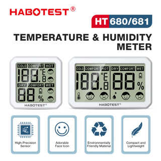 HABOTEST HT680/HT681 Mini LCD Digital Thermometer Hygrometer Indoor Room Electronic Temperature Humidity Meter Sensor Ga
