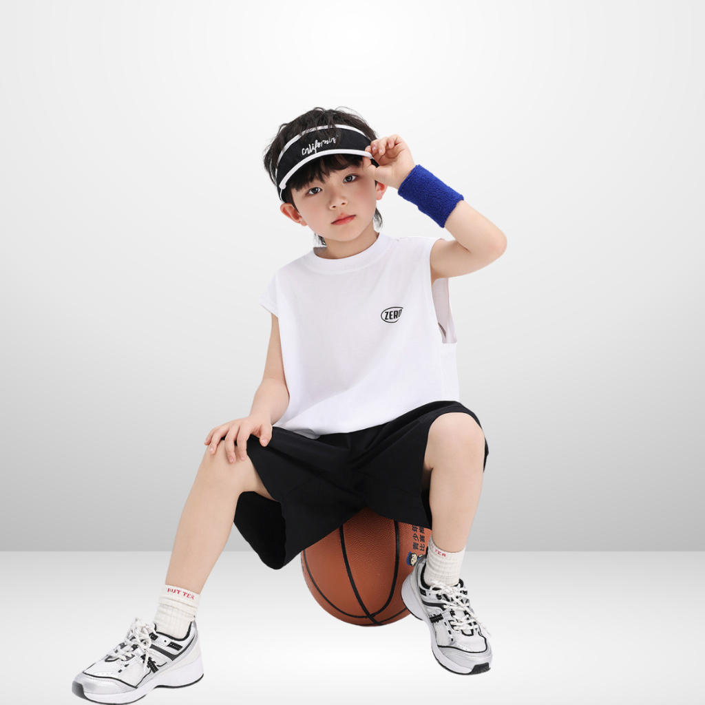 Áo Thun Ngắn Tay Mùa Hè Cho Bé Trai, Bé Gái In Hình Năng Động, Cổ Tròn B531 | JJ Kids Fashion