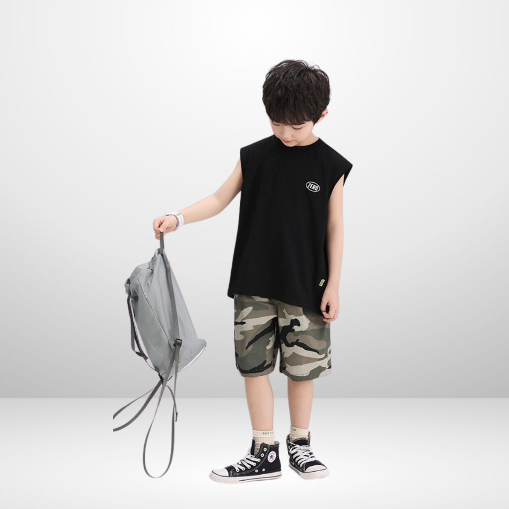 Áo Thun Ngắn Tay Mùa Hè Cho Bé Trai, Bé Gái In Hình Năng Động, Cổ Tròn B531 | JJ Kids Fashion