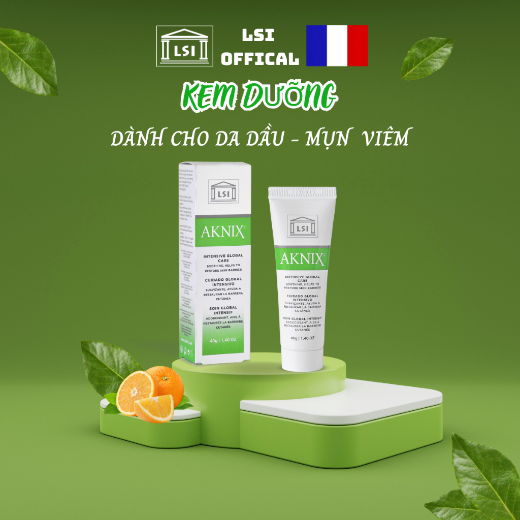Kem làm dịu mụn viêm AKNIX Global 40g – Dành cho da nhạy cảm, da yếu