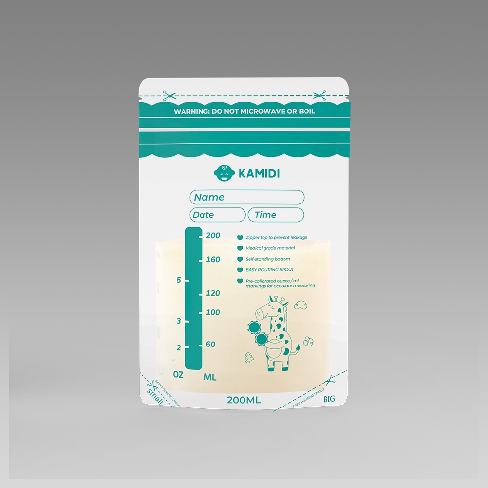 Ảnh Túi Trữ Sữa Kamidi Hộp 50c Dung Tích 200ml Không Chứa BPA Có Vòi Rót Bình Sữa Tiện Lợi 4