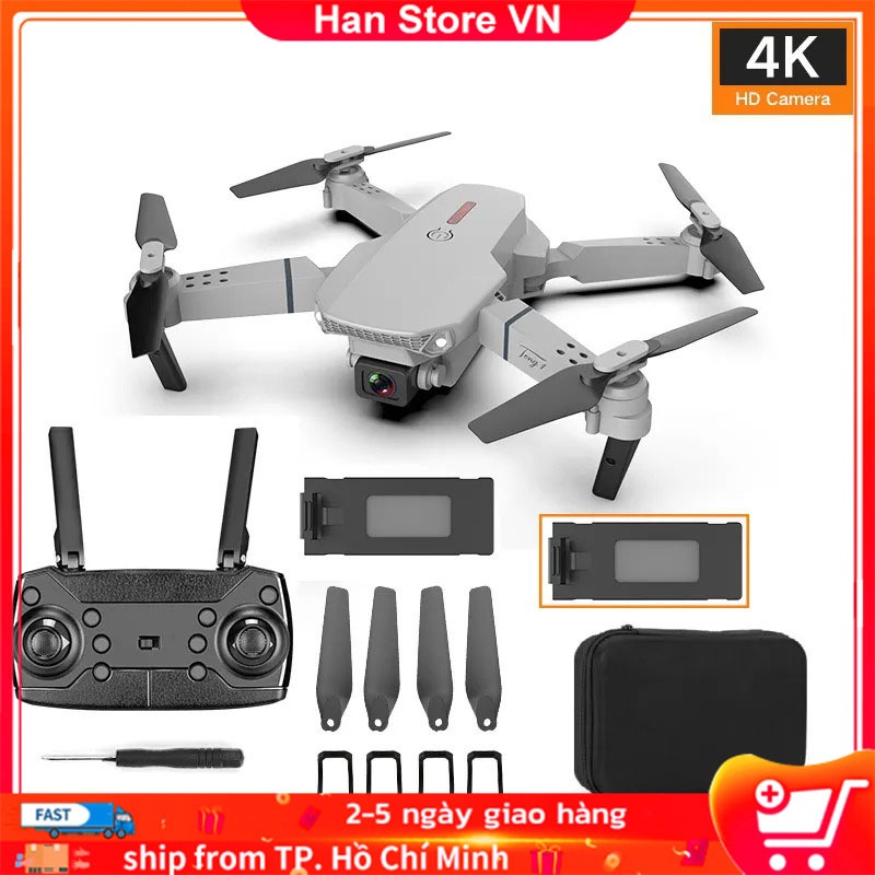 Flycam E88 Pro, 2 camera 4K,pin 1800mah ( tặng túi đựng) | Shopee Việt Nam