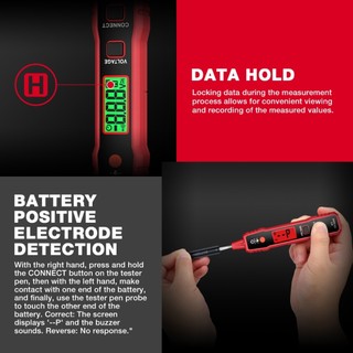 (Bảo hàng 1 năm)HABOTEST🔥 HT89A 12~300V NCV Bút thử điện áp AC Bút vạn năng kỹ thuật số