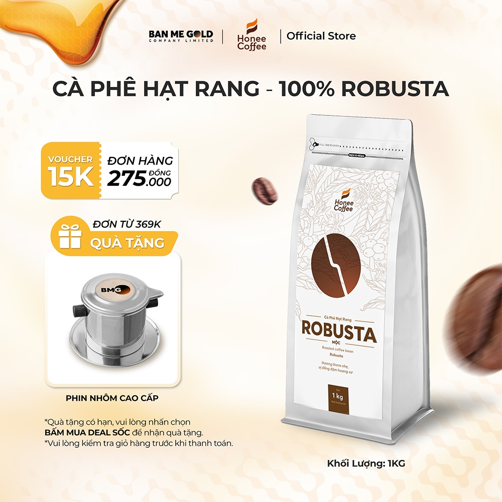 Cà Phê Hạt Rang Mộc 100% Robusta (Cơ Bản) - 250g/500g/1kg - Cafe Rang ...