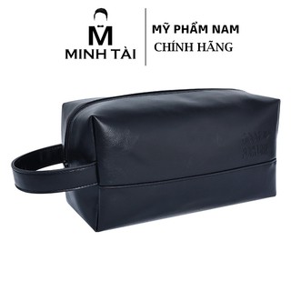 Túi da đựng mỹ phẩm nam hình hộp chống thấm nước