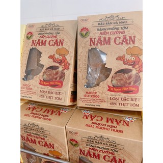 500Gram Bánh Phồng Tôm Năm Căn Hộp Nâu Đặc Sản Cà Mau, Loại Đặc Biệt 45% Thịt Tôm