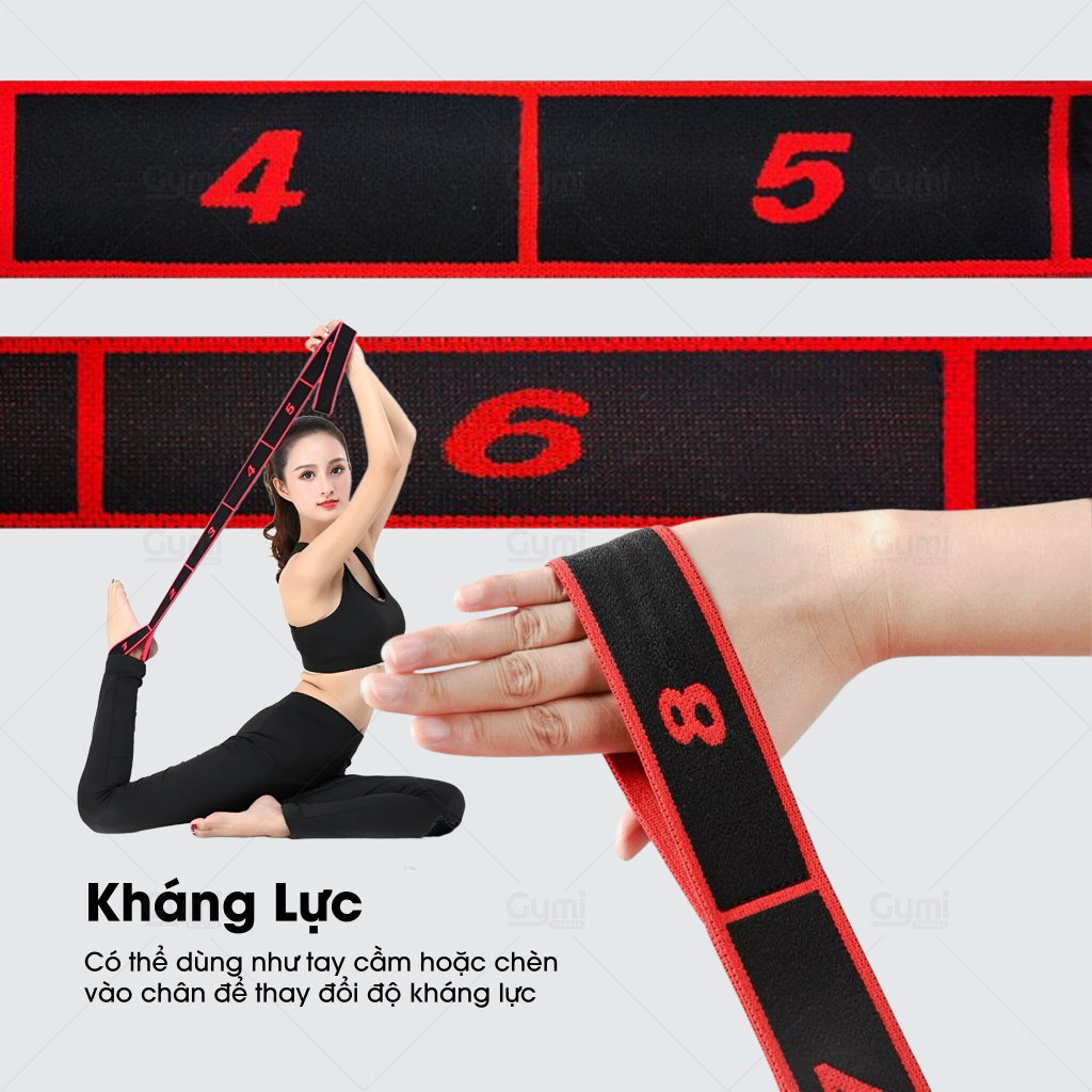 Dây Đai Kháng Lực 8 Tầng Hỗ Trợ Tập Yoga Uốn Dẻo, Tập Múa - DayYoga-8Tang