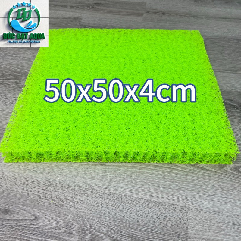 Jmat không keo loại 50x25 - 50x50 -  50x100cm dày 4cm xanh lá  vật liệu lọc hồ cá koi cao cấp 4