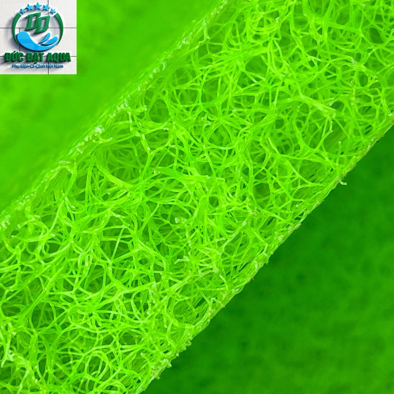 Jmat không keo loại 100x100cm -100x200cm  dày 4cm xanh lá  vật liệu lọc hồ cá koi cao cấp 5