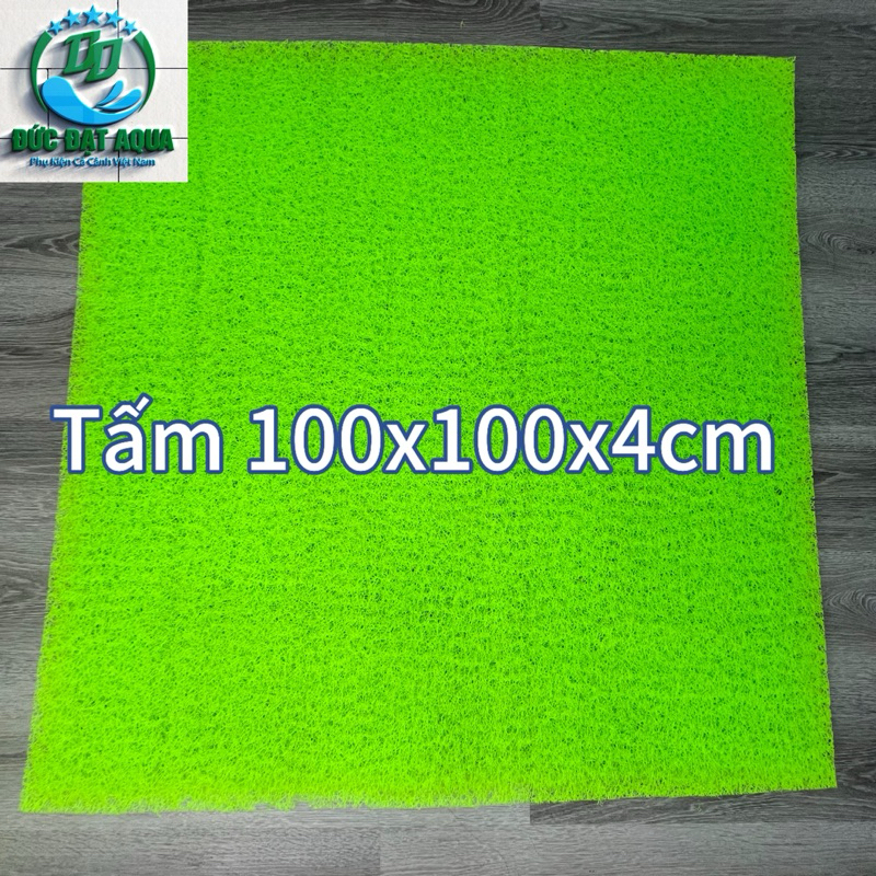 Jmat không keo loại 100x100cm -100x200cm  dày 4cm xanh lá  vật liệu lọc hồ cá koi cao cấp 4