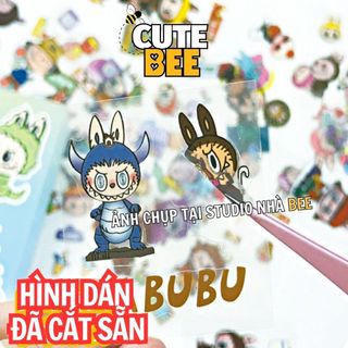 Hộp 100 tấm sticker CAPYBARA cắt sẵn, dán chặt trên mọi bề mặt - Hình dán Chuột lang nước CUTE BEE