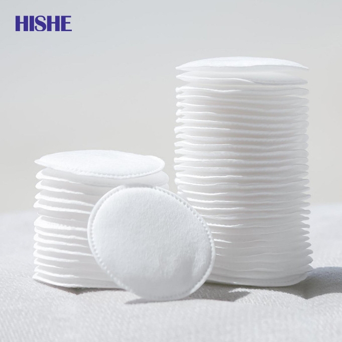Bông tẩy trang 100% cotton Miju - Dạng tròn/vuông - Dập viền chắc chắn - Không xơ bông