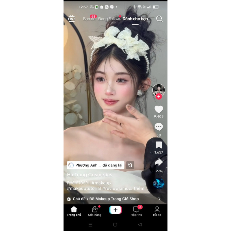Bờm tóc cô dâu hoa ren cho các nàng dâu