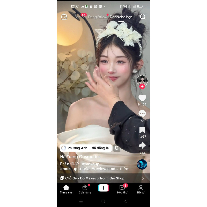 Bờm tóc cô dâu hoa ren cho các nàng dâu