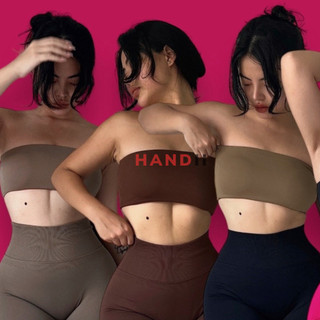 Áo bra thể thao quây ngực BANDEAU Tomtiger tập gym  có viền silicon chống tụt cao cấp "HANDII"