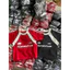 Áo Croptop Viền Tay Kiểu Raglan Màu Đỏ Nữ Cổ Tròn Women Dáng Ngắn
