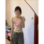 Áo Thun Baby Tee Dáng Croptop Tay Ngắn In Hình Màu Xám Dành Cho Nữ Cổ Tròn Women