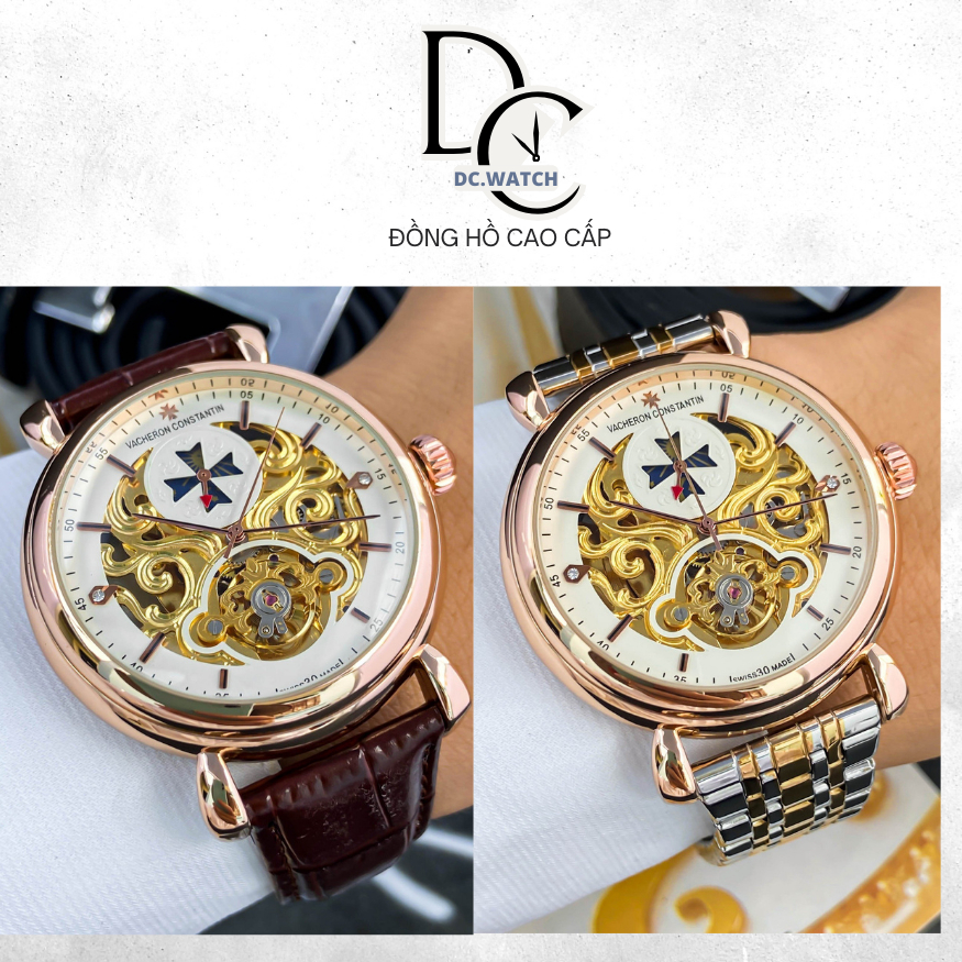 Đồng Hồ Nam Automatic Lộ Full Cơ Hiển Thị, Đồng Hồ Mặt Kính Chống Va ...