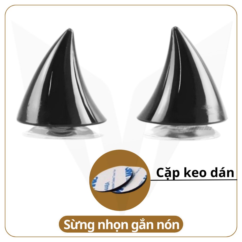 Tai Gấu tai mèo Chong chóng Các loại sừng Gắn Nón Bảo Hiểm kèm keo 3M ...