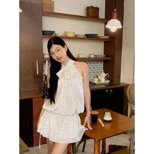 Triangle (Giá thanh lý không hoàn) Limited Edition - Baby Ribbon Đầm chấm bi trắng đen
