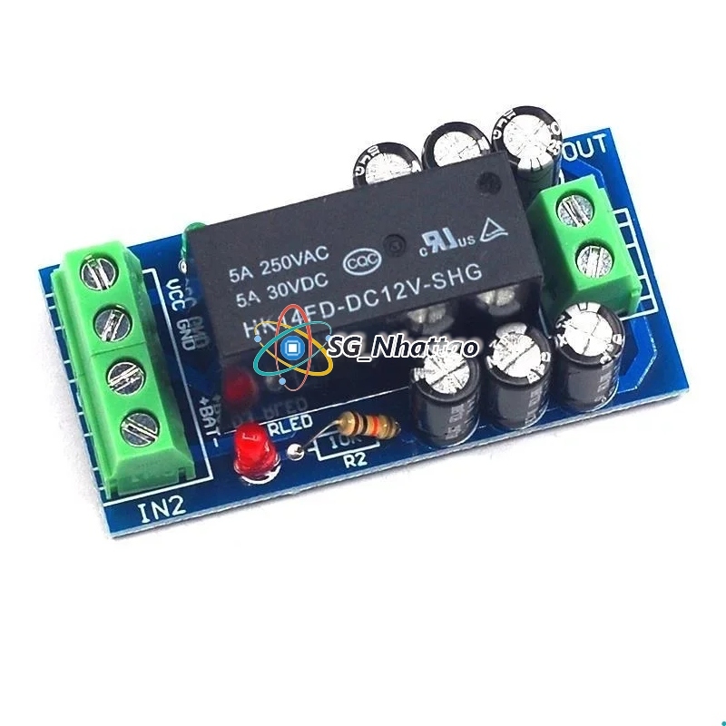 Mạch tự động chuyển nguồn dự phòng 12V cho Wifi, camera giám sát ...