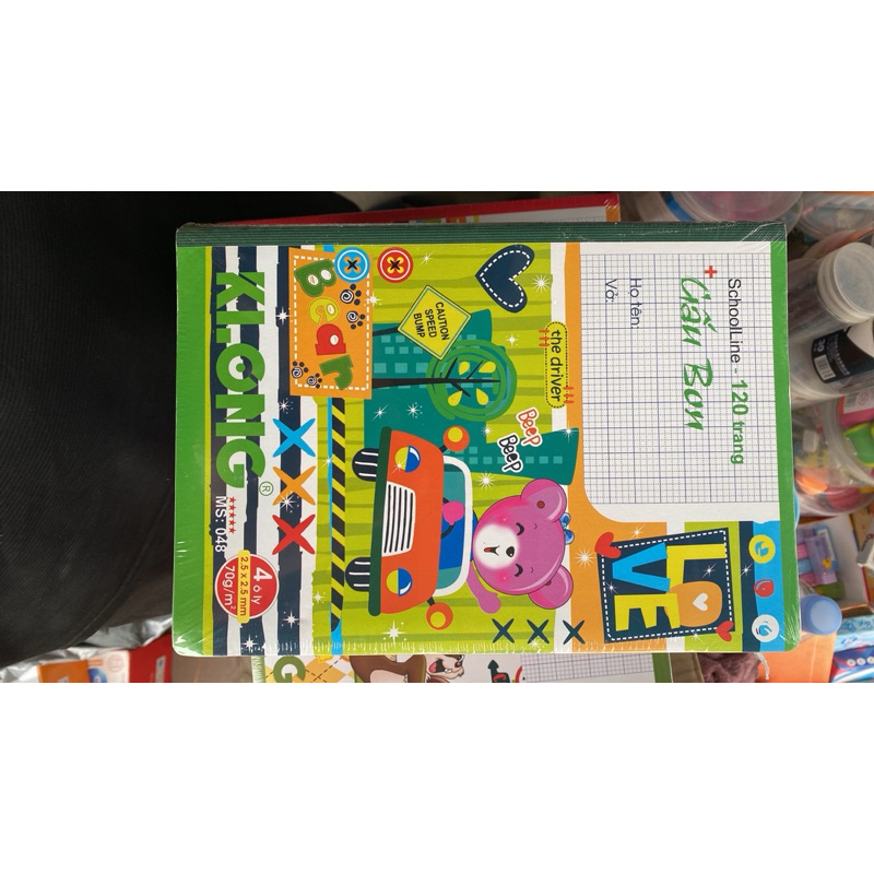 Combo 10 quyển Vở 4 ô ly may dán gáy SchoolLine KLONG B5 120 trang 70/92; MS: 048