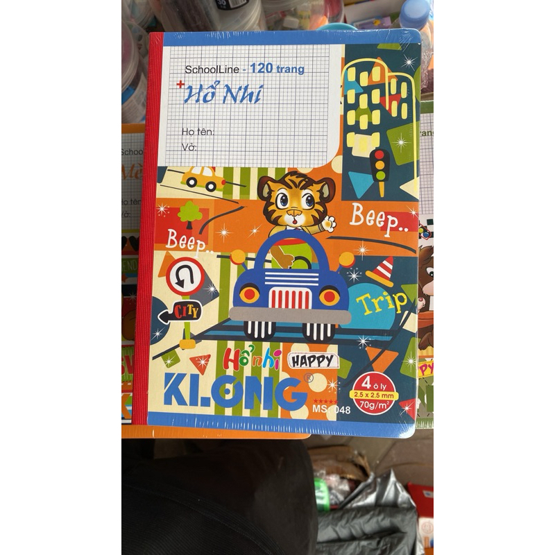 Combo 10 quyển Vở 4 ô ly may dán gáy SchoolLine KLONG B5 120 trang 70/92; MS: 048
