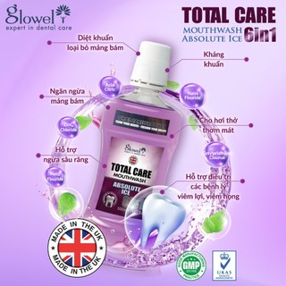 Nước Súc Miệng Hàng Ngày Glowel Total Care Absolute Ice 6in1 - 500ml