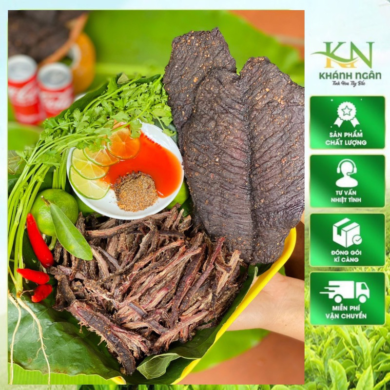 Thịt Trâu Gác Bếp Tây Bắc – Sấy Khô – Thớ Dai Ngọt – Thơm Mắc Khén – 500g–1kg
