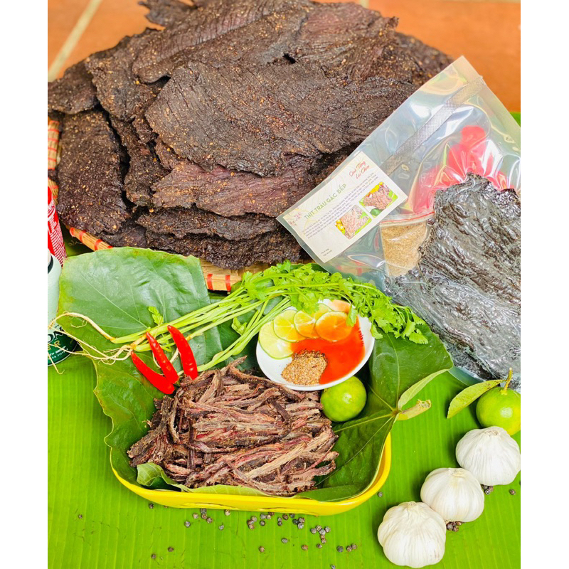 Thịt Trâu Gác Bếp Tây Bắc – Sấy Khô – Thớ Dai Ngọt – Thơm Mắc Khén – 500g–1kg