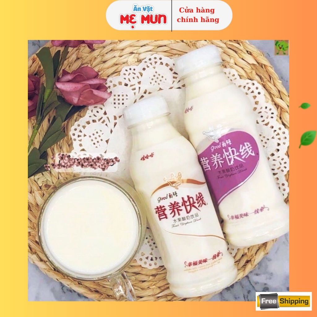 Nước Sữa Chua Hoa Quả Wahaha 500ML, Sữa Chua Uống Trái Cây Đài Loan - Ăn Vặt Mẹ Mun