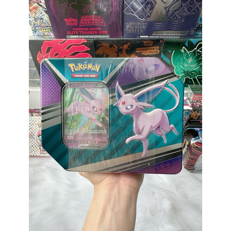 Pokémon TCG: V Heroes Tin (Espeon V) | Shopee Việt Nam