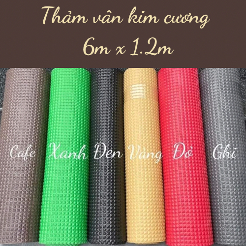 Thảm lót sàn vân kim cương kích thước dài 6m x 1.2m
