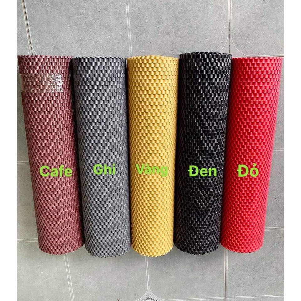 Thảm lót sàn vân 3D màu trơn kích thước xe 7 chỗ 4.5m x 60cm và lót cả cốp 3m x 1.2m