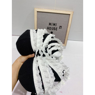 Set đồ lót cotton đen viền ren xinh xắn - handmade by Mimi house