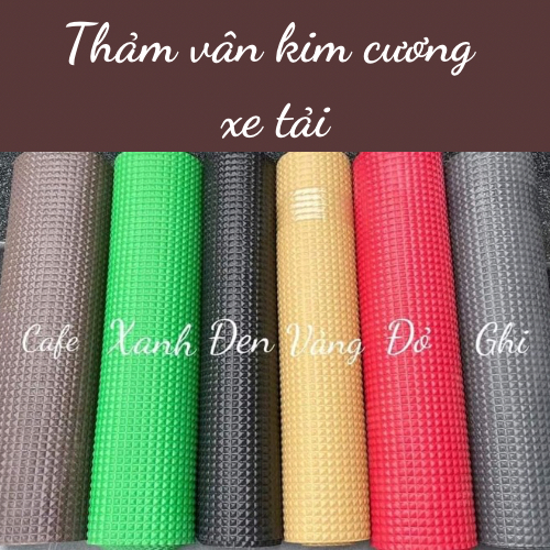 Thảm lót sàn vân kim cương cho xe tải kích thước 1.5mx60cm và 2mx60cm