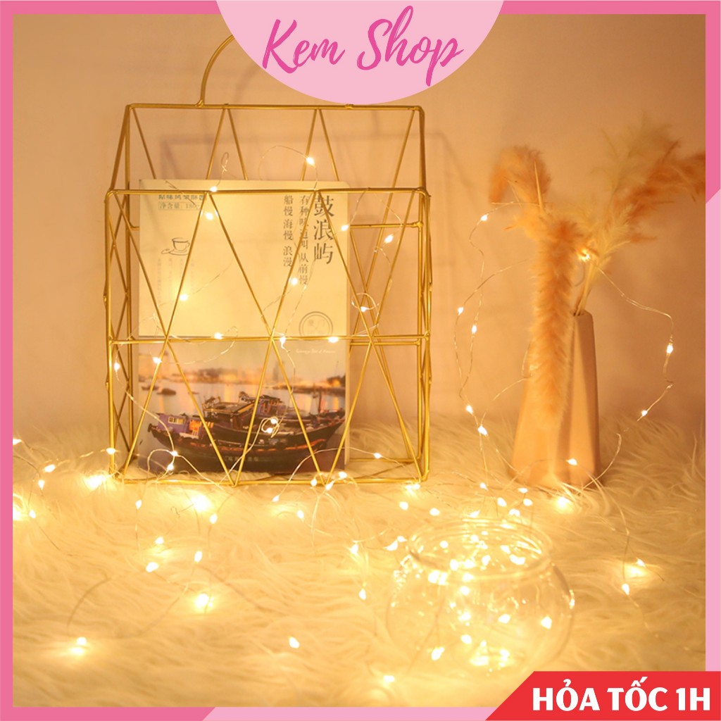 Dây đèn led đom đóm fairy light có chế độ nháy 2m/3m trang trí decor - Kem Shop K19
