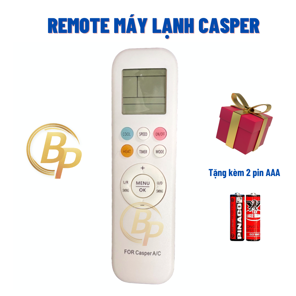 Remote Điều khiển điều hòa Casper 1 & 2 chiều Inverter- Remote máy lạnh ...