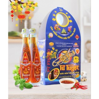[ Đặc Sản] 01 Chai Nước Mắm Nhĩ Cá Cơm Truyền Thống Nguyên Chất 40 Độ Đạm Hiệu Con Cá Vàng Chai Thủy Tinh 27ml