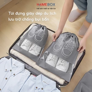 COMBO 5 Túi Đựng Giày Dép Du Lịch Dã Ngoại Dây Rút Tiện Lợi, Túi Bọc Giày Dép Thể Thao Chống Bụi