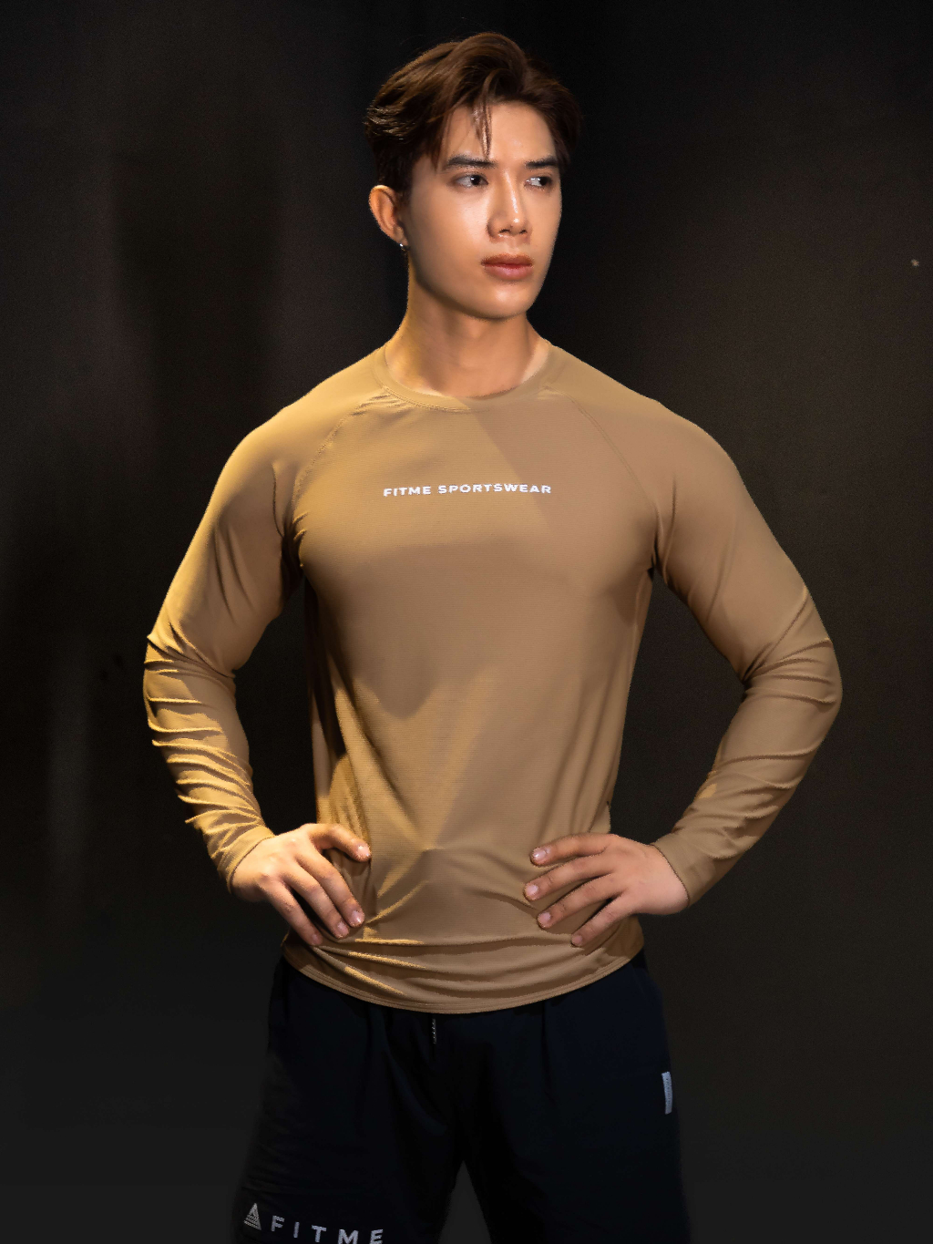 Ảnh Áo tập gym nam tay dài Fitme Performance 2.0 form oversize thể thao co giãn 4 chiều, hỗ trợ boxing chạy bộ AOTD01 1