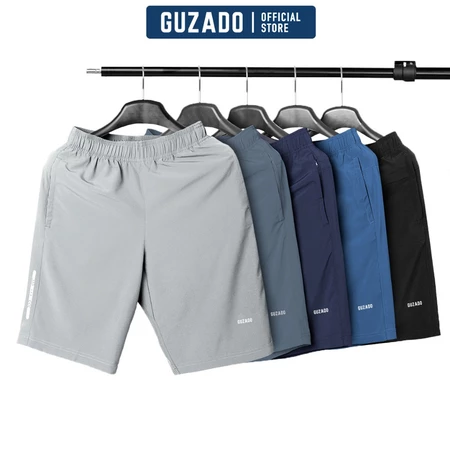 Combo 2 quần đùi nam thể thao Guzado Cạp Chun,Vải Gió Thoáng Mát Vận Động Thoải Mái CB2-GASR25S001