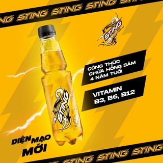 [SALE 15.7] Thùng 24 Chai Nước Tăng Lực Sting Vàng (330ml/chai)